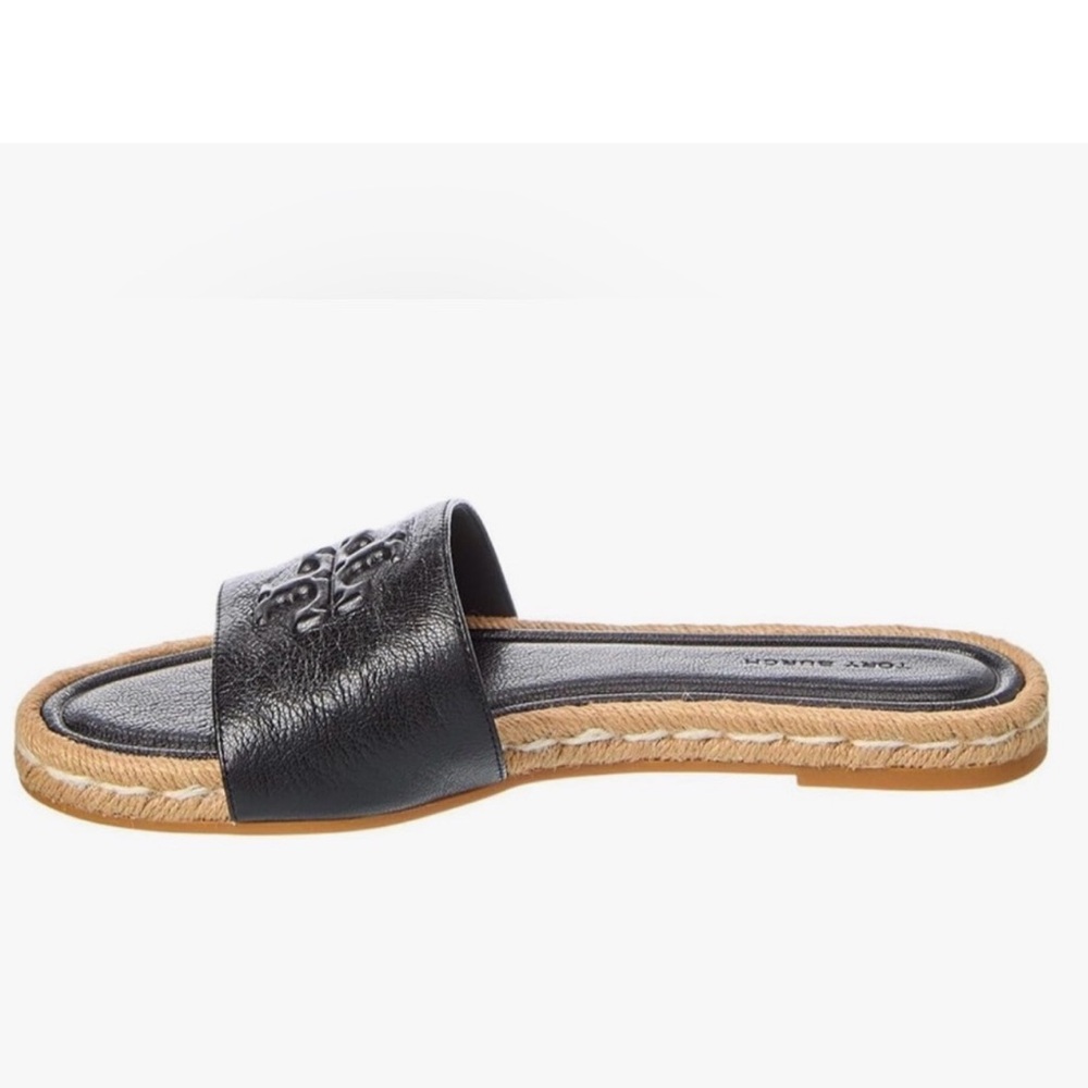Tory Burch Black Espadrille Slides - Picture 2 of 11